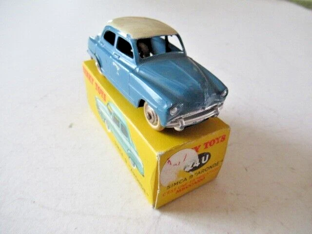 Modèle Réduit Dinky Toys Simca 9 Aronde 24U - Échelle 1:43 - Vert - Avec Boîte D'origine TTBE