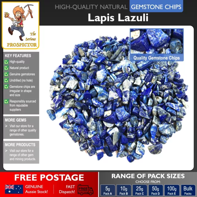 Lapis Lazuli Gemstone Chips | Natural Tumbled Gem Stone | Jewellery | Crystal