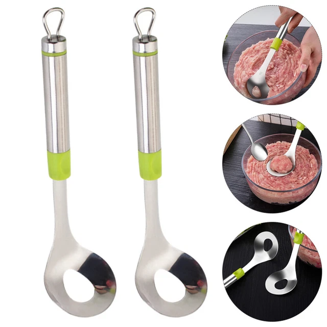 2 PCS Fleischbällchenlöffel Edelstahl-Fleischbällchenhersteller
