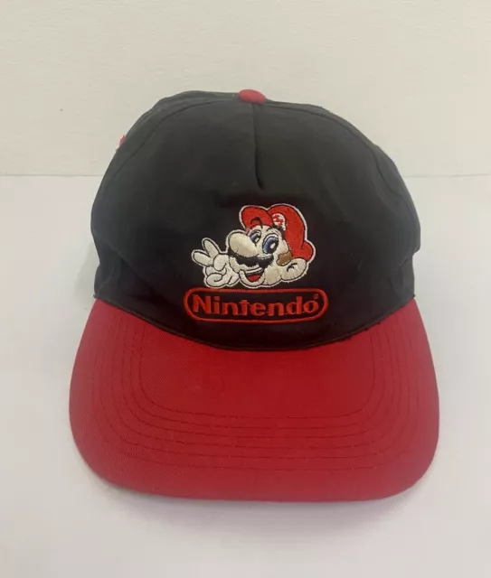 Vintage 90s Embroidered Super Mario Nintendo Cap Hat