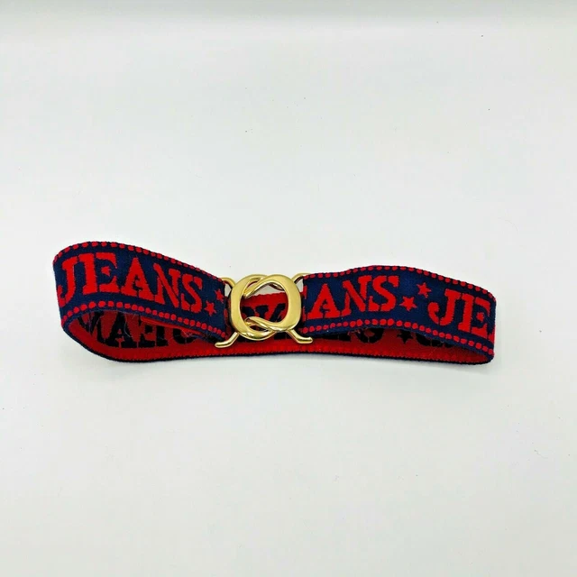 Vintage Ralph Lauren Jeans Stretch Belt Brass Buckle 24"