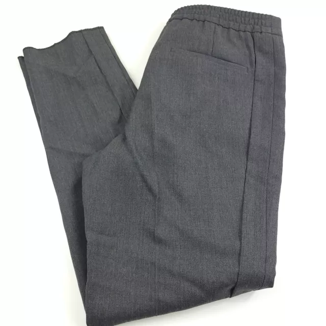 $398 HUGO BOSS Hesten Peyson Straight Fit Wool Suit Pants Pants Mens 32R Gray