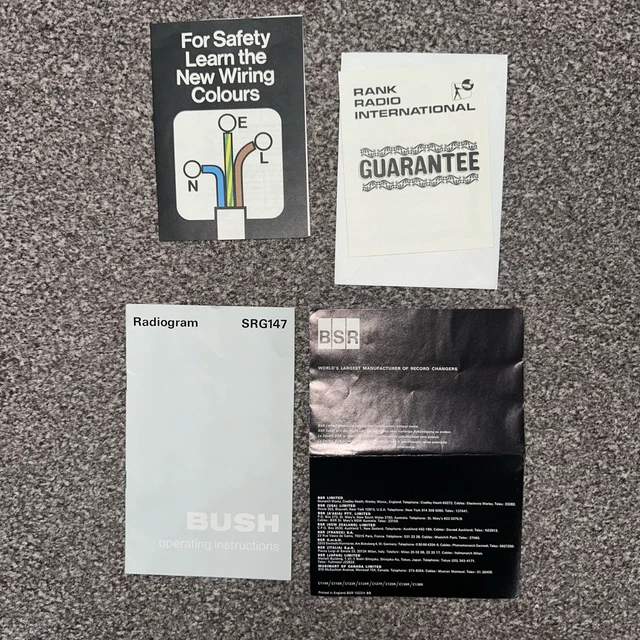 VINTAGE STEREO - Bush Radiogram SRG 147 INSTRUCTIONS ONLY £2.99 ...