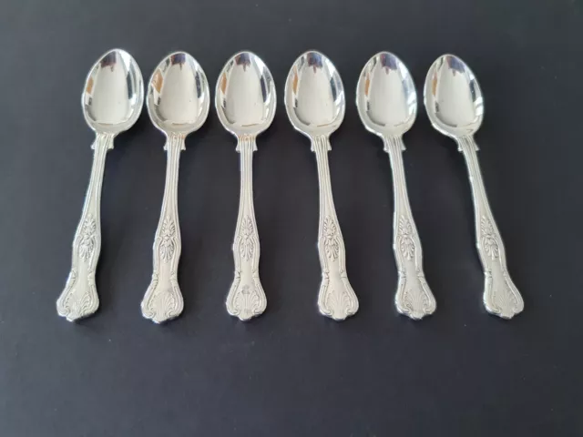 Vintage Coffee / Sugar Spoons Kings Pattern Silver Plated EPNS A1  x 6