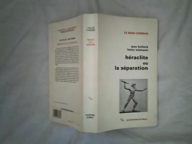 Jean Bollack Heinz Wisman Heraclite Ou La Separation Ed De Minuit 1995