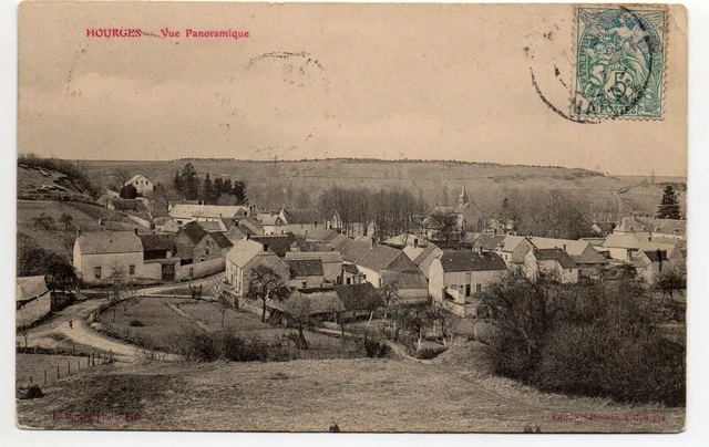 HOURGES - Marne - CPA 51 - belle vue panoramique sur le village