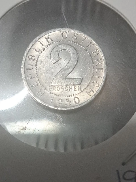 1950 Austria 2 Groschen Coin