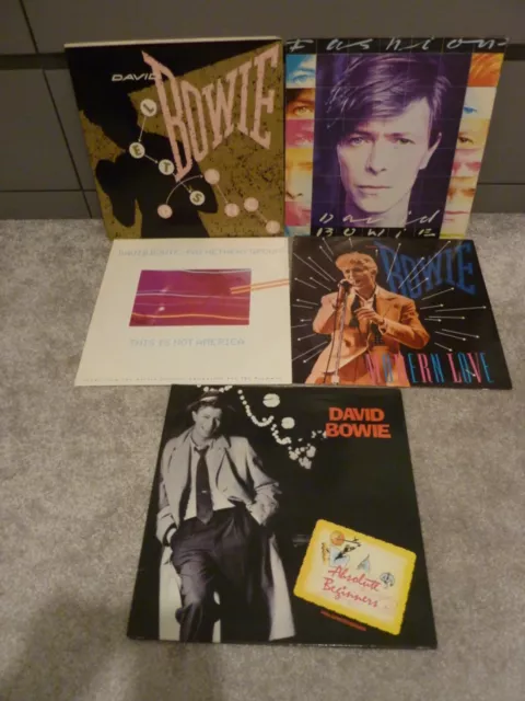 David Bowie - 5 X Uk 80'S 12" Picture Sleeve Single Lot - Ex/Ex ****L@@K****