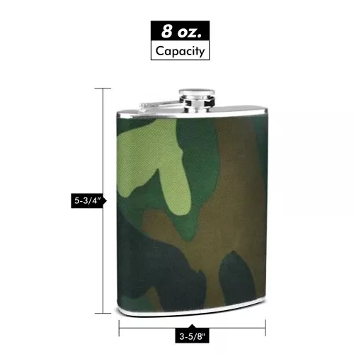 Silver Flask with Camouflage Wrap ^c 3