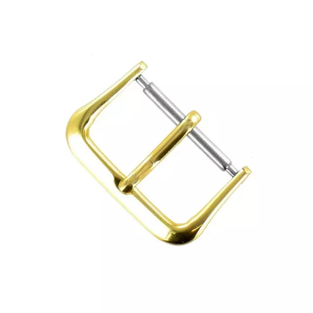 Boucle à Ardillon 16mm en Métal Alloy Doré pour Bracelet de Montre