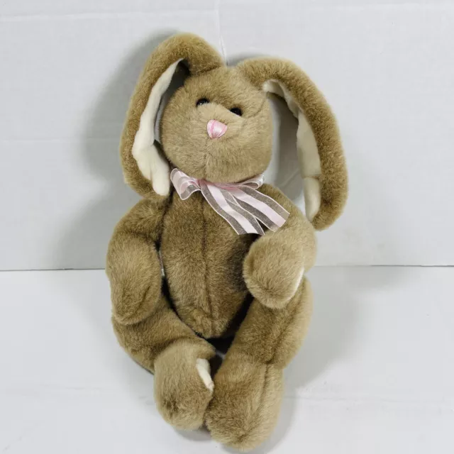 Just Friends BROWN CREAM PINK BUNNY RABBIT Easter Stuffed Animal PLUSH SOFT TOY