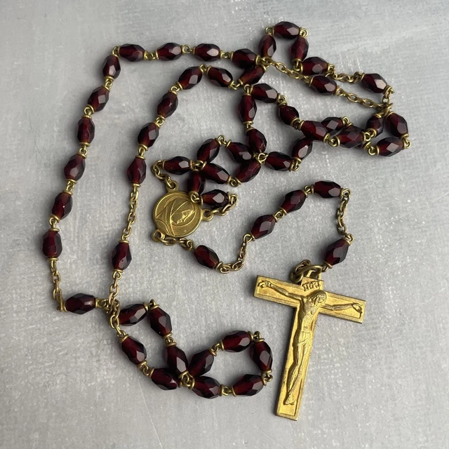 Collier Chapelet Dolly-Bijoux 50cm Avec Vierge Et Croix Jésus Argent 28mm