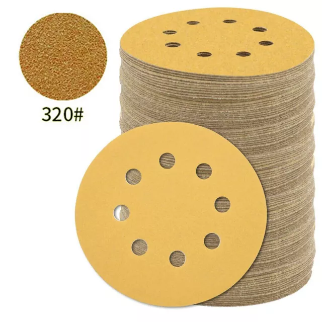 20Packs 5 inch Sanding Discs 8 Holes Hook Loop Orbital Sander Paper 60-800 Grit