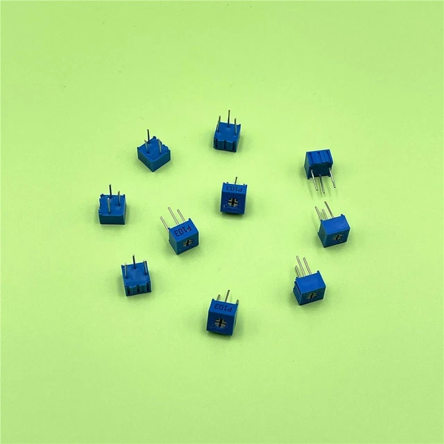 100pcs 3362P 102 1K Ohm Single Turn Trimmer Potentiometer Variable Resistor 3Pin