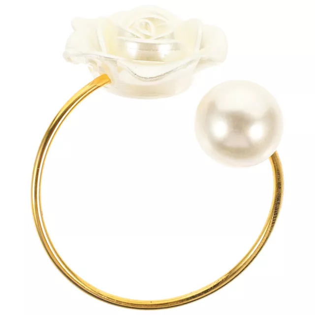 2 pz fibbia per tovagliolo anelli per tovaglioli decorazione perla strofinacci