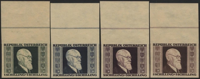 Österreich ANK 780B-783B Renner aus Block bzw. Kleinbogen Randstücke postfrisch