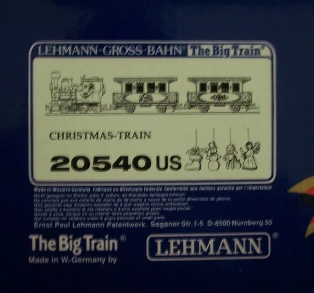 LGB 20540 US G gauge 1st Christmas set New New New