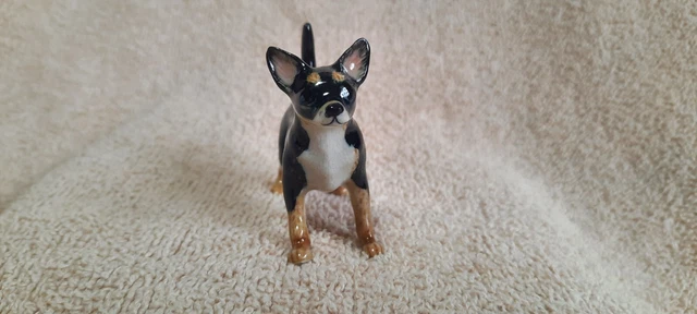 NORTHERN ROSE Dog Chihuahua Black and Tan Miniature Figurine New FREE SHIP R153B
