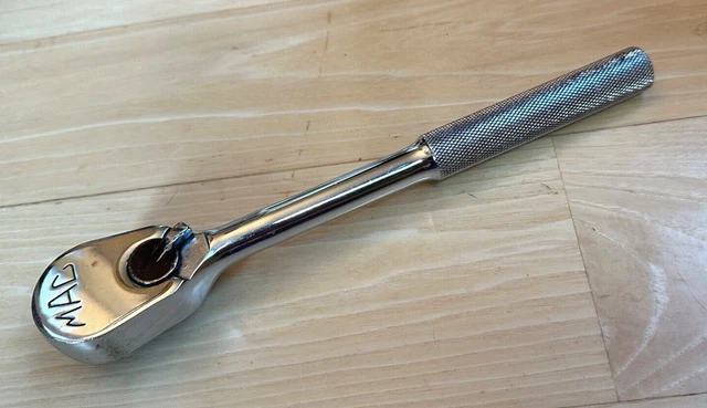 MAC Tools USA 1/2" Drive Ratchet Wrench 10" Long Handle Knurled Grip Pear Heavy