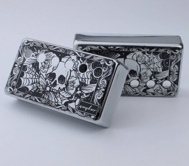 Skull Head Top Guitar Pickups 52/50MM Covers Fit Schecter,Peavey,Washburn,Ibanez