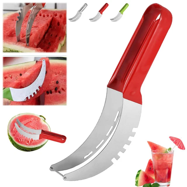 WATERMELON SLICER KITCHEN Tool Stainless Cutter Melon Fruit Cantaloupe