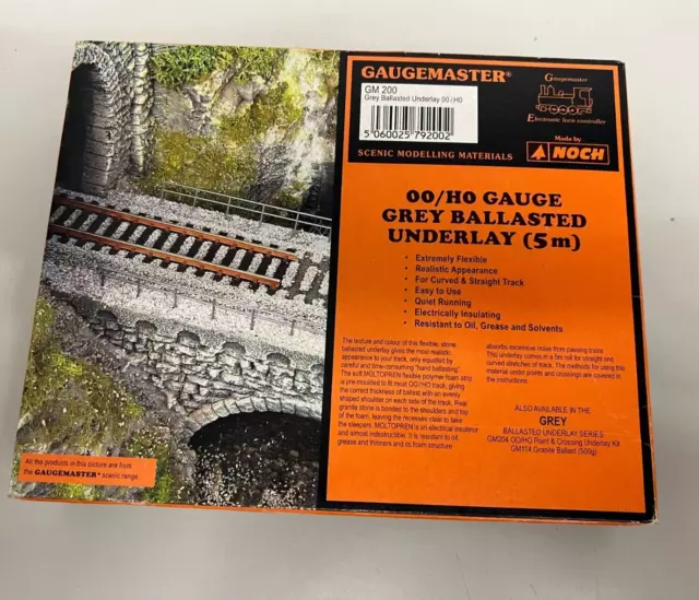 Gaugemaster GM200 OO Gauge / HO Gauge Grey Ballasted Track Underlay