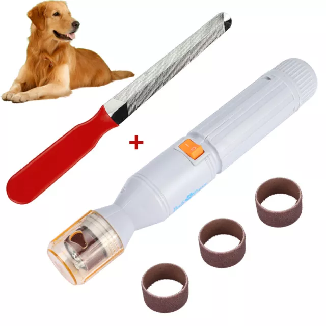 Professional Pet Dog Cat Nail Trimmer Grooming Tool Grinder Electric Clipper US