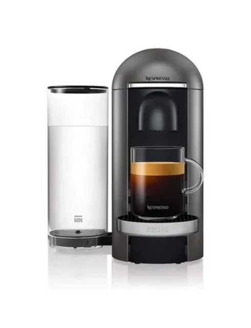 Breville Nespresso Vertuo Plus Deluxe, Original Espresso & Coffee Maker, Travel-size, Piano Black