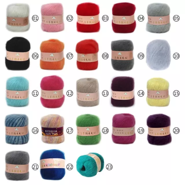 Soft Mohair Cashmere Knitting Wool Yarn DIY Shawl Scarf Crochet Thread Supplies