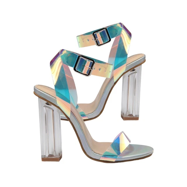 1 paio di sandali colorati tacco alto donna sandali moda scarpe estive calzature