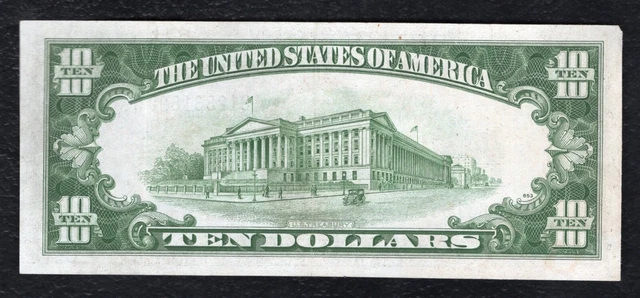 Fr2309 1934-A $10 Ten Dollars “North Africa” Silver Certificate Extremely Fine D 2
