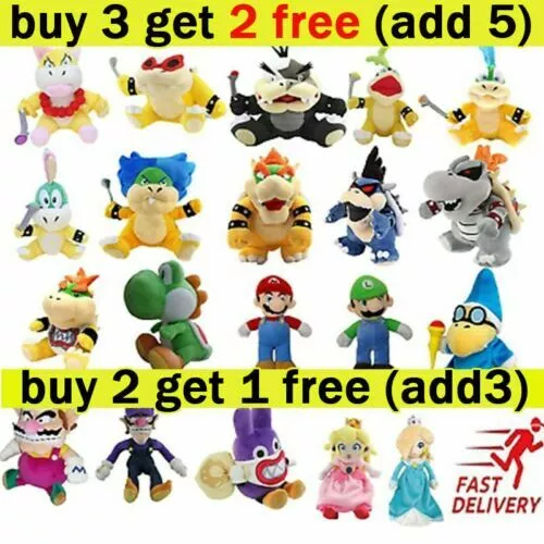 Super Mario Bros. Plush Toy Stuffed Doll Soft Animals Kids Birthday Xmas Gift AU