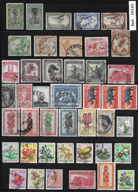BELGIAN CONGO - ca. 40 stamp lot 1900 to 1960 MNH and USED + Free GIFT