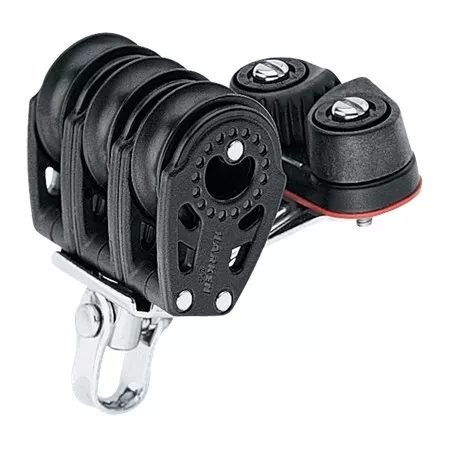 Harken 29 mm Dreifacher Carboblock mit Nockenstolle