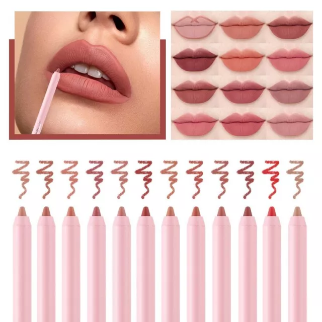 Velvety Nude Waterproof Lip Liner Pencil Lip Liner Set Lipstick Lip Gloss