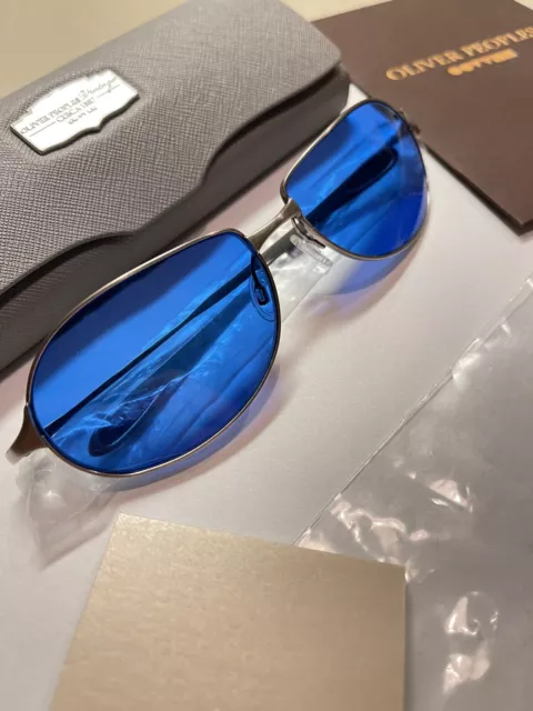 ORIGINAL 1998 OLIVER Peoples Whistle 523 Brad Pitt Fight Club Tyler Durden Blue 799.99 PicClick