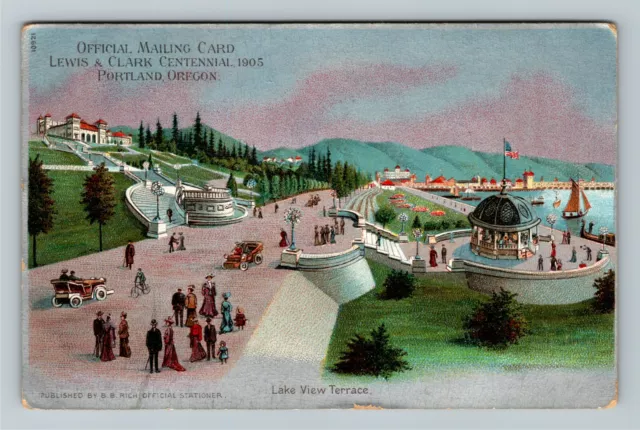 1905 Lewis & Clark Exposition Lake View Terrace Vintage Souvenir Postcard