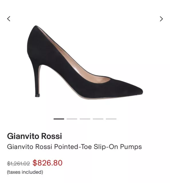 GIANVITO ROSSI BLACK Suede Pumps Size 39.5 Used But Still In Good ...