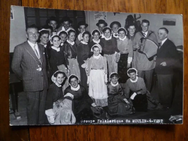 CPA Romanèche thorins Saône et loire groupe folklorique du moulin à vent