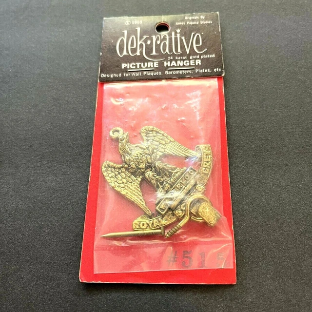 James Papalia Original Victorian Eagle Hanger Picture Hook Gold Plated 60s 24 KT