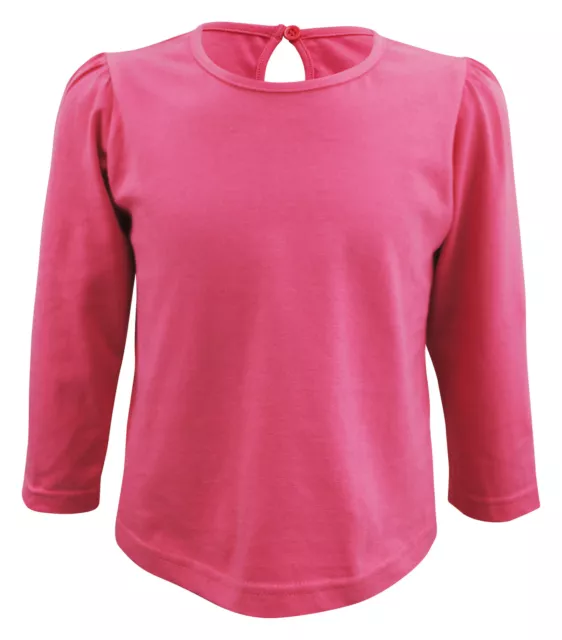 T-shirt a maniche lunghe bambina Matalan cotone rosa età da 3 a 24 mesi