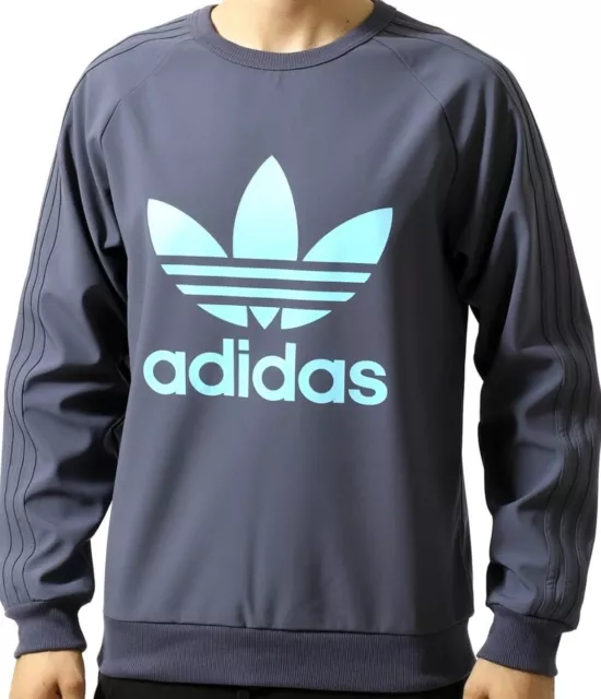 ADIDAS PULLOVER ESSENTIALS 3-STREIFEN SWEATSHIRT Herren Tactical Tech XS-XL Blau