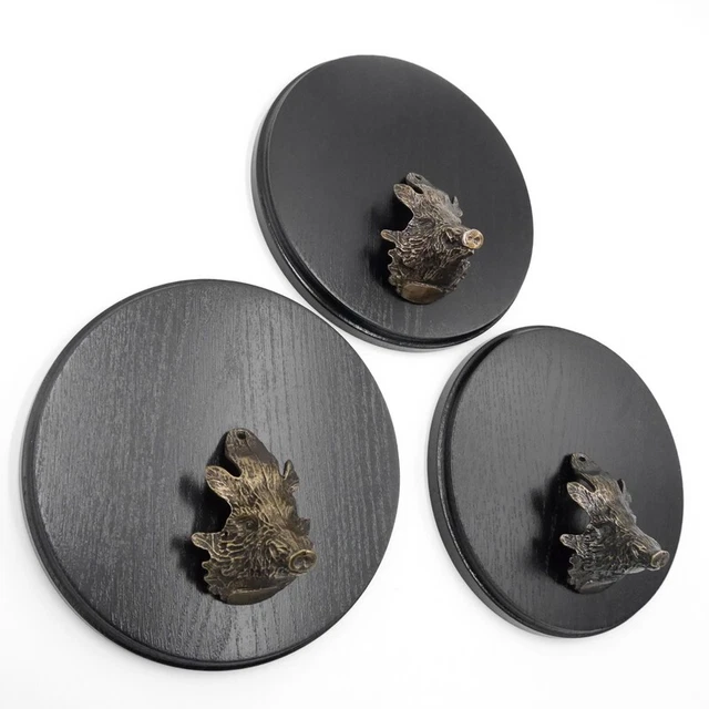 3 Pieza Keilerschilder Redondo Oscuro Af 21 CM Con Jabalí Cabeza Decoración G 2