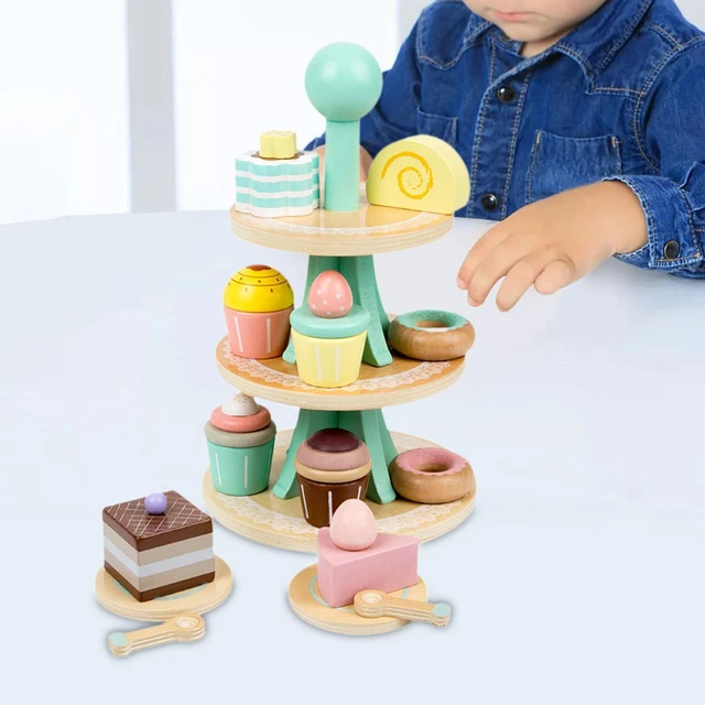 Service à Thé En Bois Et Silicone – 13 Pièces – Tasses, Théière, Plateau, Cuillères – Jeu De Rôle 1:1 – Dès 3 Ans – Cadeau Filles Et Garçons