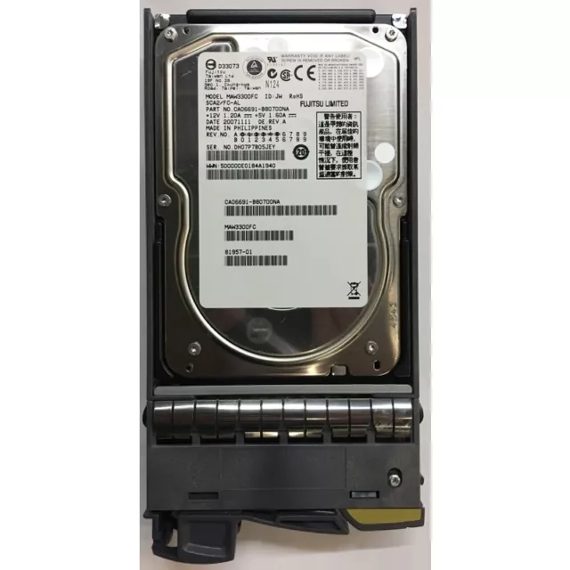 81957-01 - LSI 300GB 10K RPM FC 0 HDD W/Plateau pour DS14MK2 Ou DS14MK4