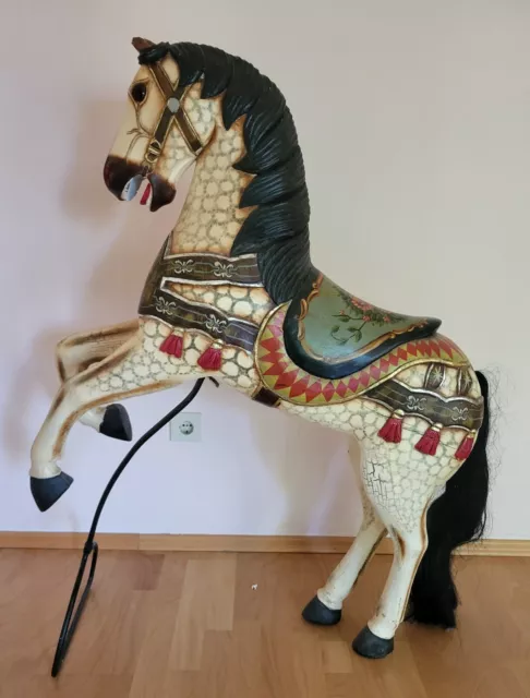 Antikes großes Holz Pferd Karussell Pferd Liebhaberstück Ausstellungsstück
