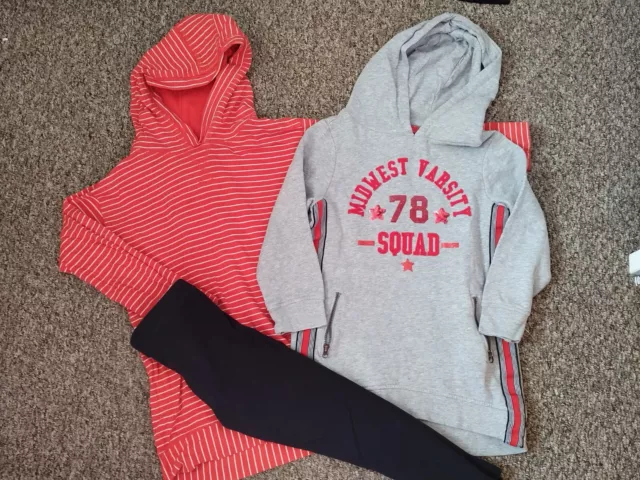 Girls Outfit Next/F&F long Jumpers and Next leggings 5-6 Years