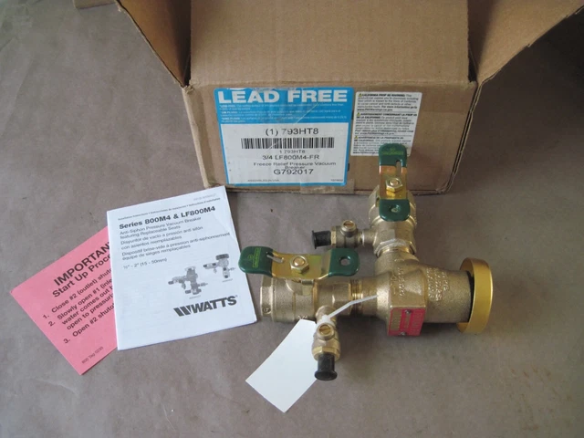 Watts LF800M4FR 3/4” LeadFree Freeze Resistant Vacuum Breaker Backflow Preventer