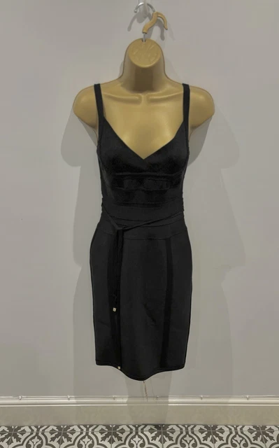 HOUSE OF CB Belice Black Bandage Mini Dress Size Medium M UK 10 12 55.00 PicClick UK