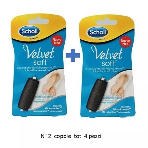 2 Ricariche Scholl VELVET SOFT Roll MIX PACK Ricambi Pedicure Calli Duroni